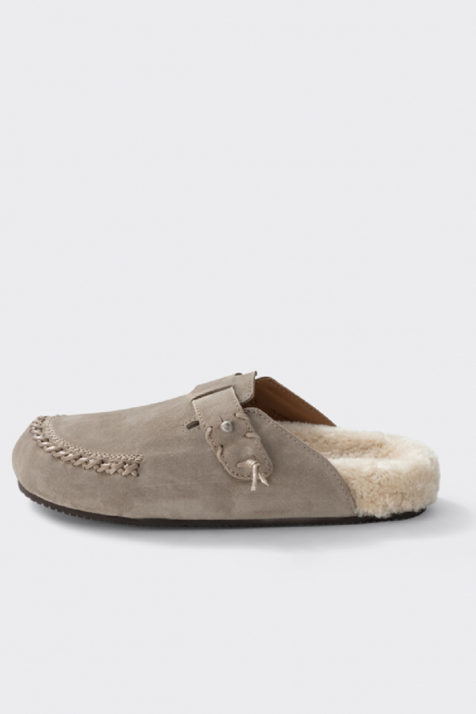 Buttero Glamping Sabot In Coco Suede