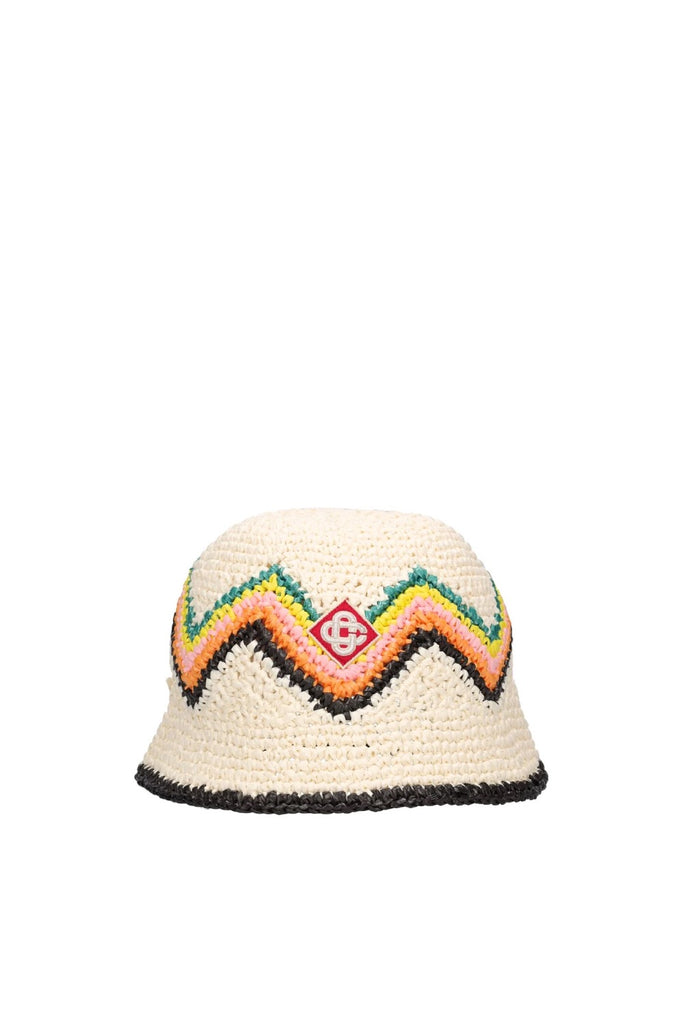 Casablanca Raffia Crochet Hat White