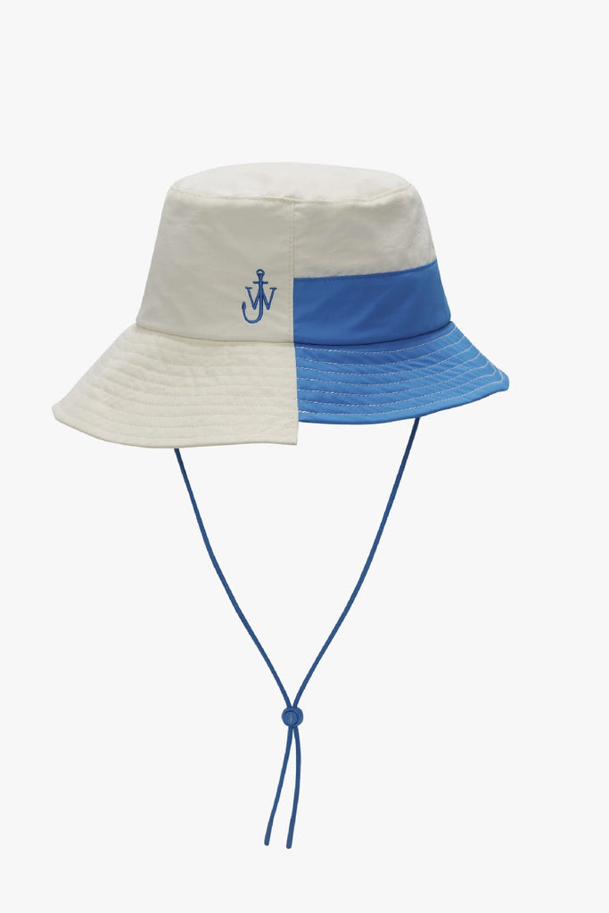 Jw Anderson Asymmetric Bucket Hat Blue/White - Main Image