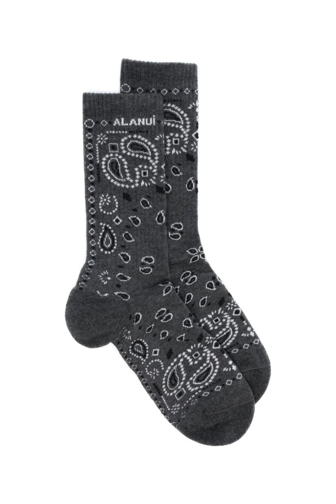 Alanui Bandana Socks Grey
