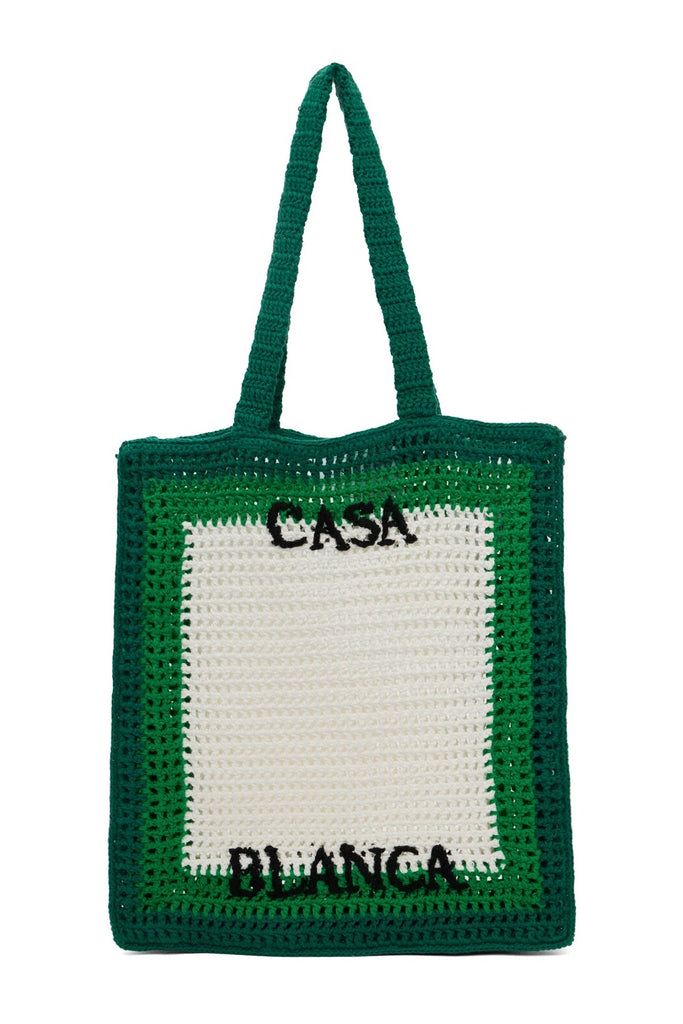 Crochet Tote Bag in Green - Bode
