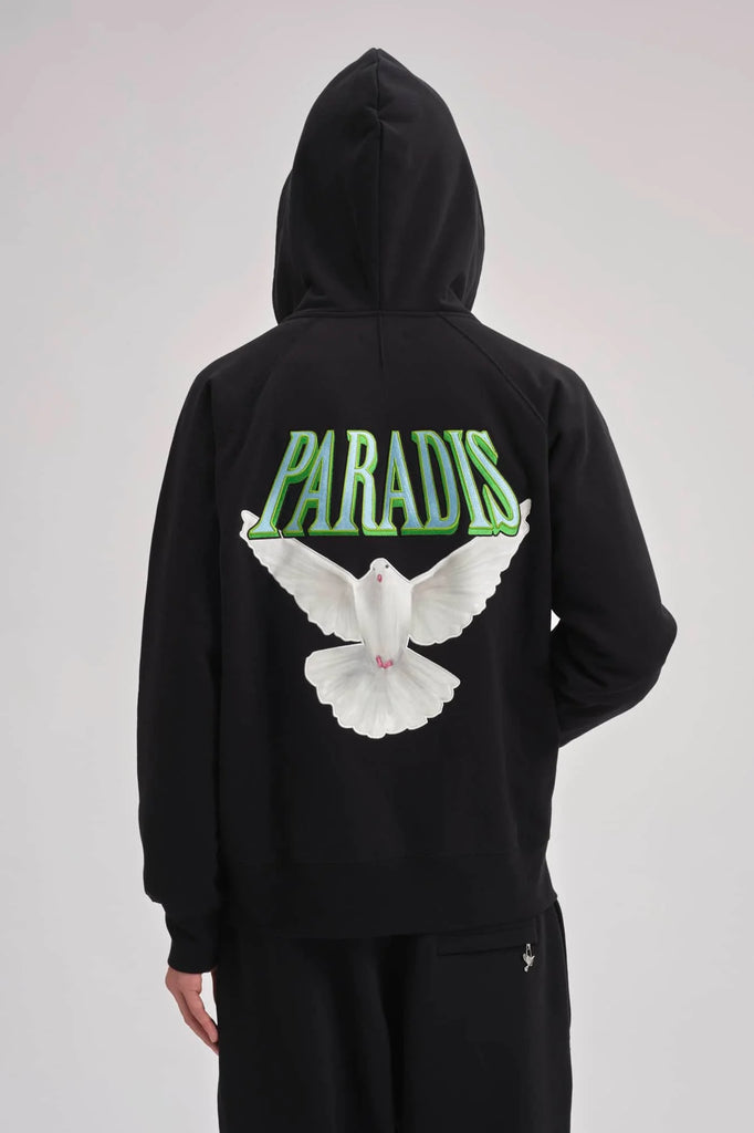 3.Paradis Dove Zip Hooded Sweater Black