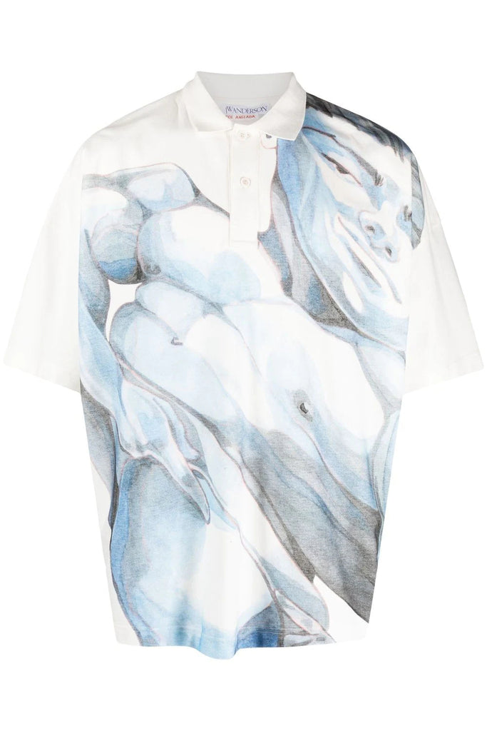 JW Anderson Pol Short Sleeve Polo Off White