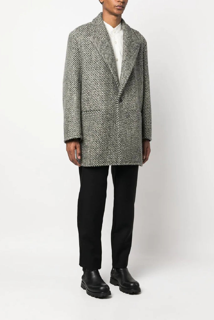 Jil Sander Jacket Wool Compact Diagonal Felted Boucle | BDC Paris 