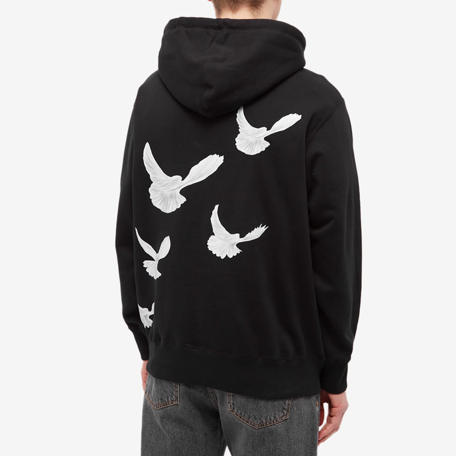 3.Paradis Black Hooded Sweater Embroidered Doves | BDC Paris I Boys Don't  Cry