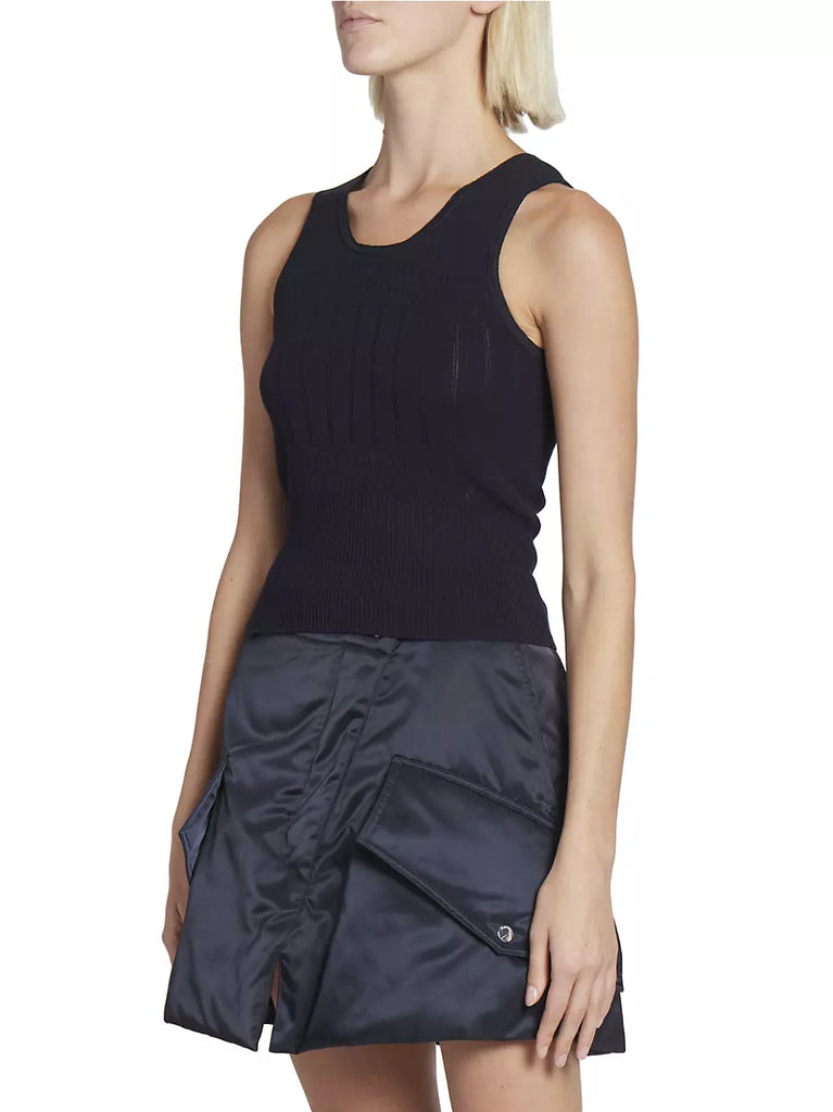 JW Anderson Pointelle Tank Top Navy