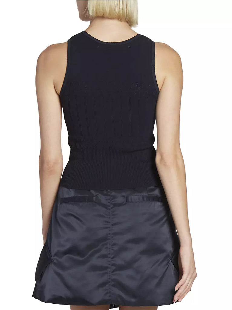 JW Anderson Pointelle Tank Top Navy
