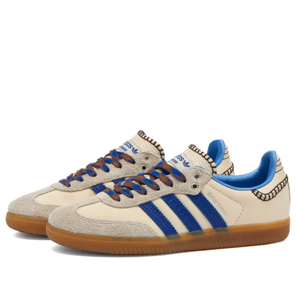 Wales Bonner x Adidas Basket Nylon Samba Cream/Blue