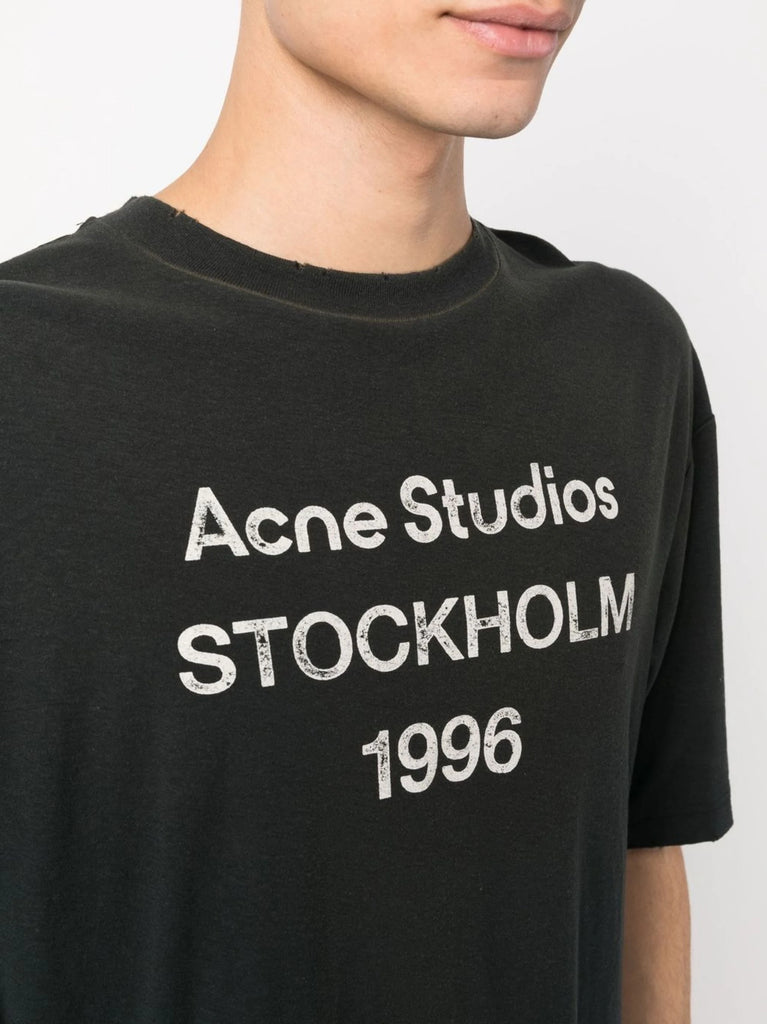 Acne Logo Stockholm 1996-Print T-shirt Black