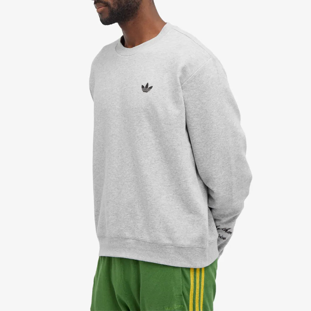 Wales Bonner x Adidas Crewneck Sweater Heather Grey