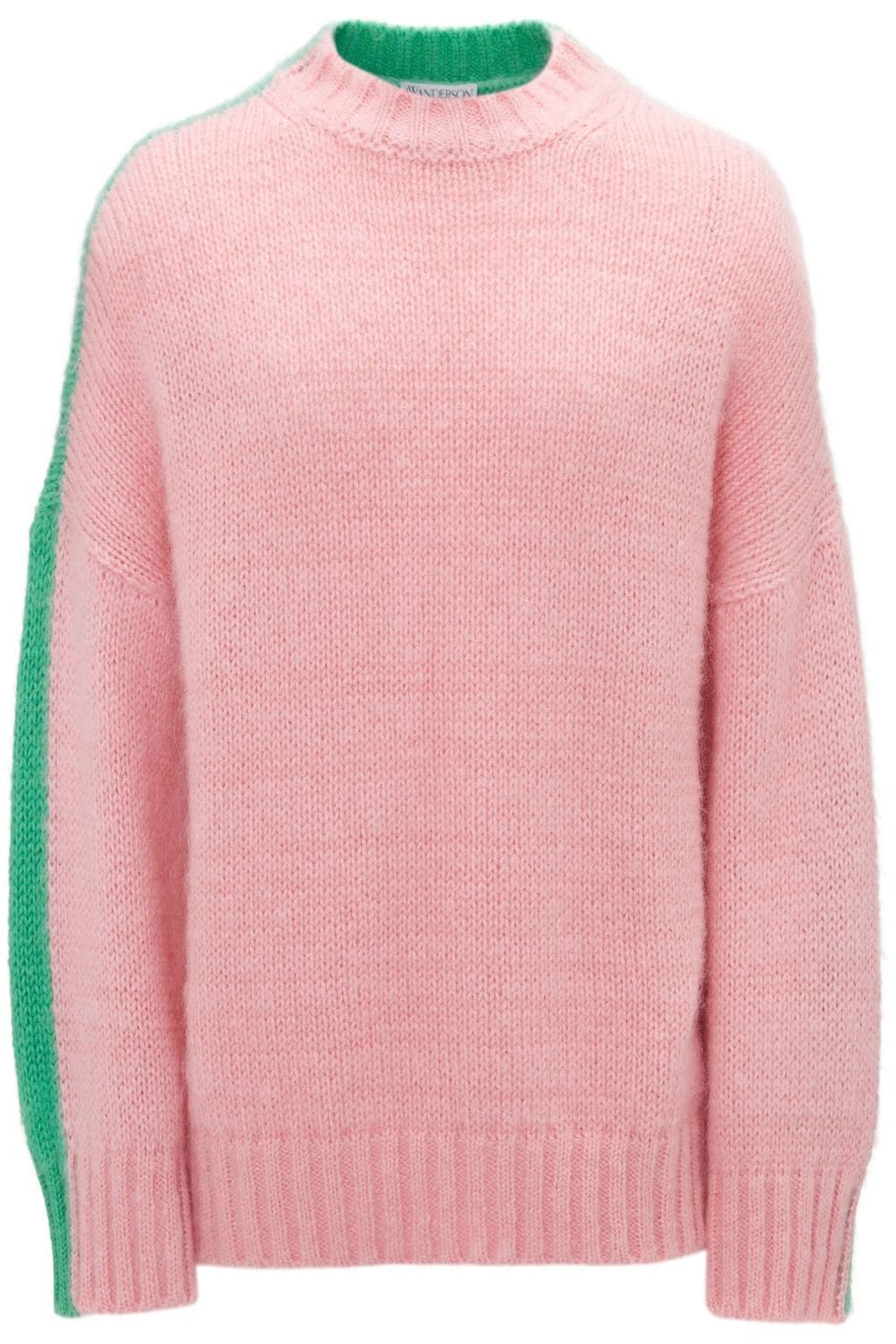 Jw Anderson Colour Block Crewneck Jumper Pink Mint BDC Paris I Boys Don t Cry