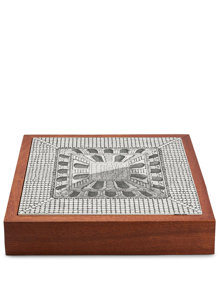 Fornasetti Chess Board Cortile Black