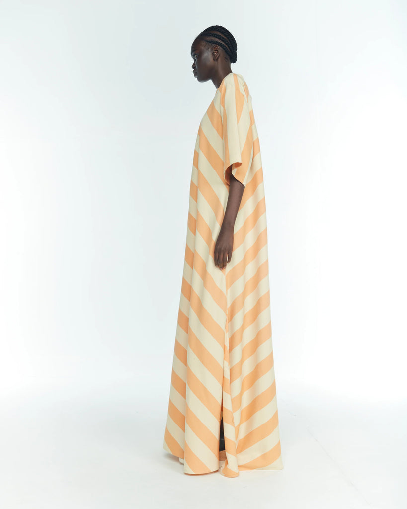 Marrakshi Life Tee-Shirt Dress Stripe 15 Yellow/Orange