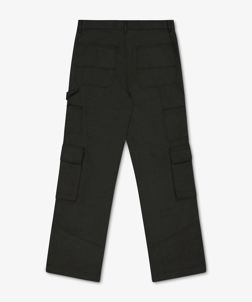 Caleb Paris Linen Cargo Pants Black