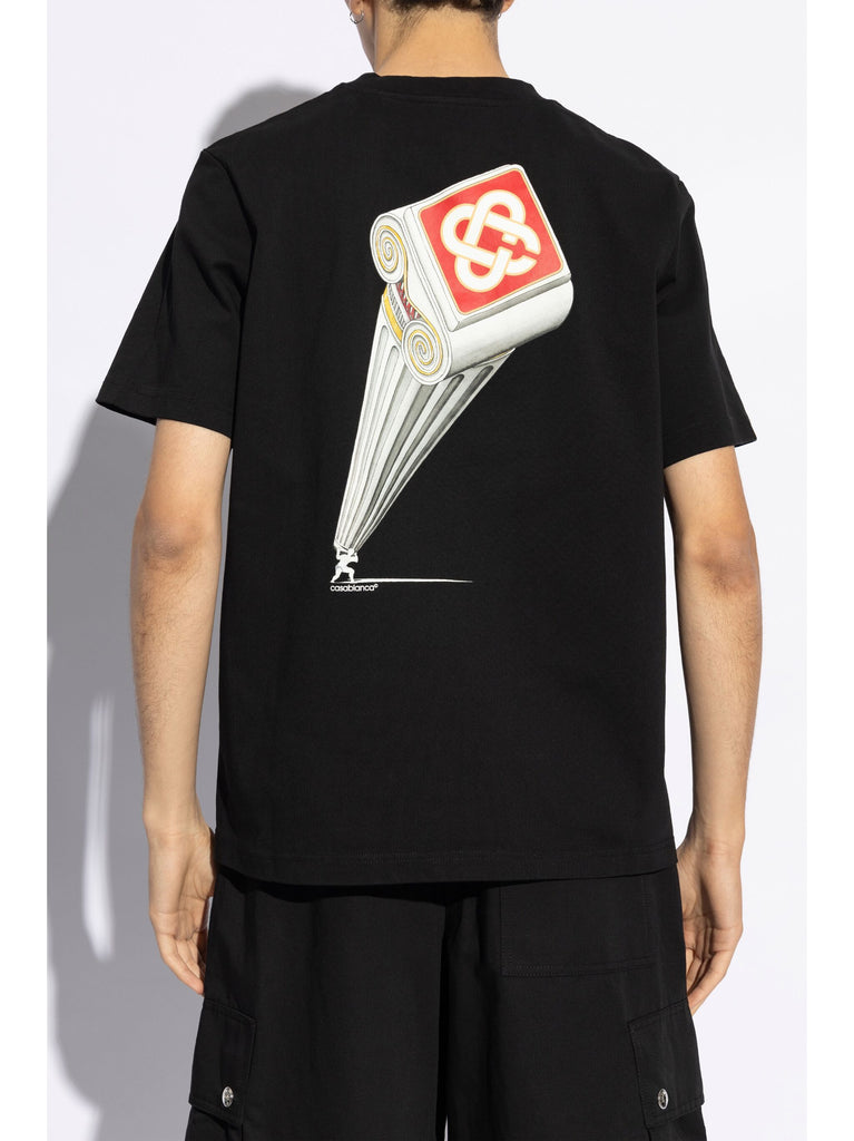 Casablanca Leaning Column Printed T-shirt Black