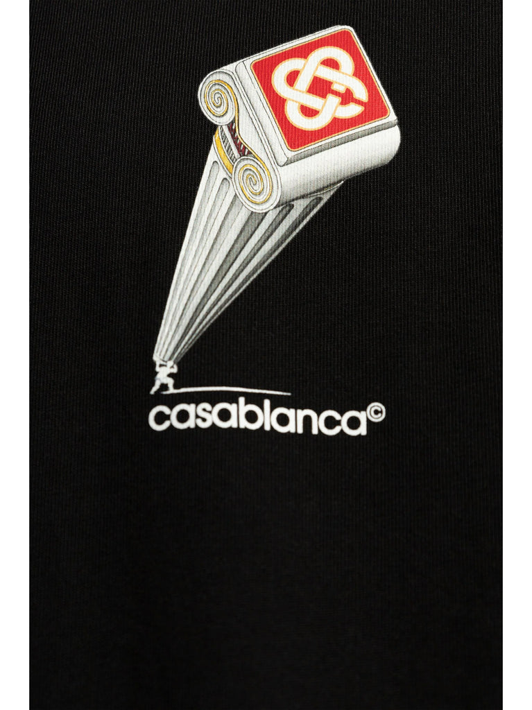 Casablanca Leaning Column Printed T-shirt Black