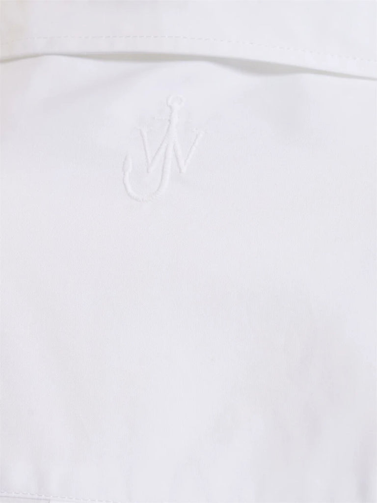 JW Anderson Bow Tie Cropped Shirt White