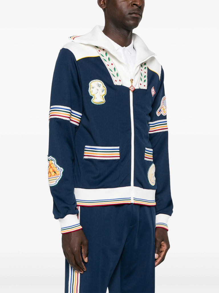 Casablanca Varsity Track Jacket Navy