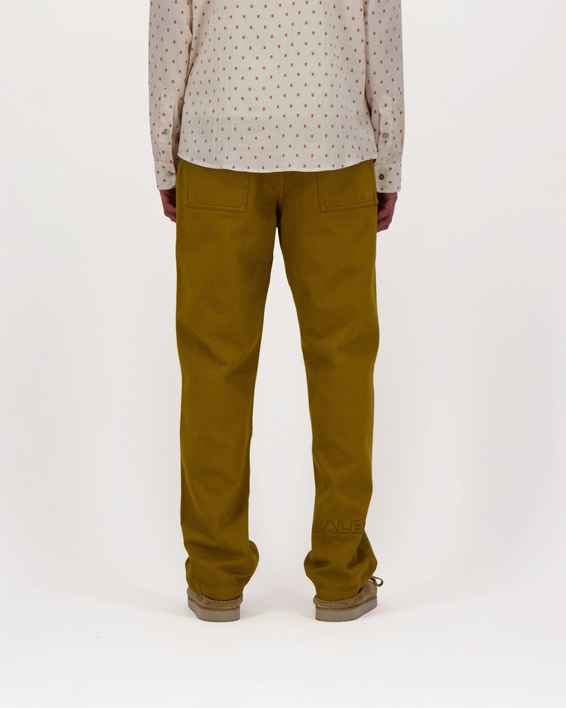 Caleb Paris Worker-Pant In Twill Embroidery And Patch Brown