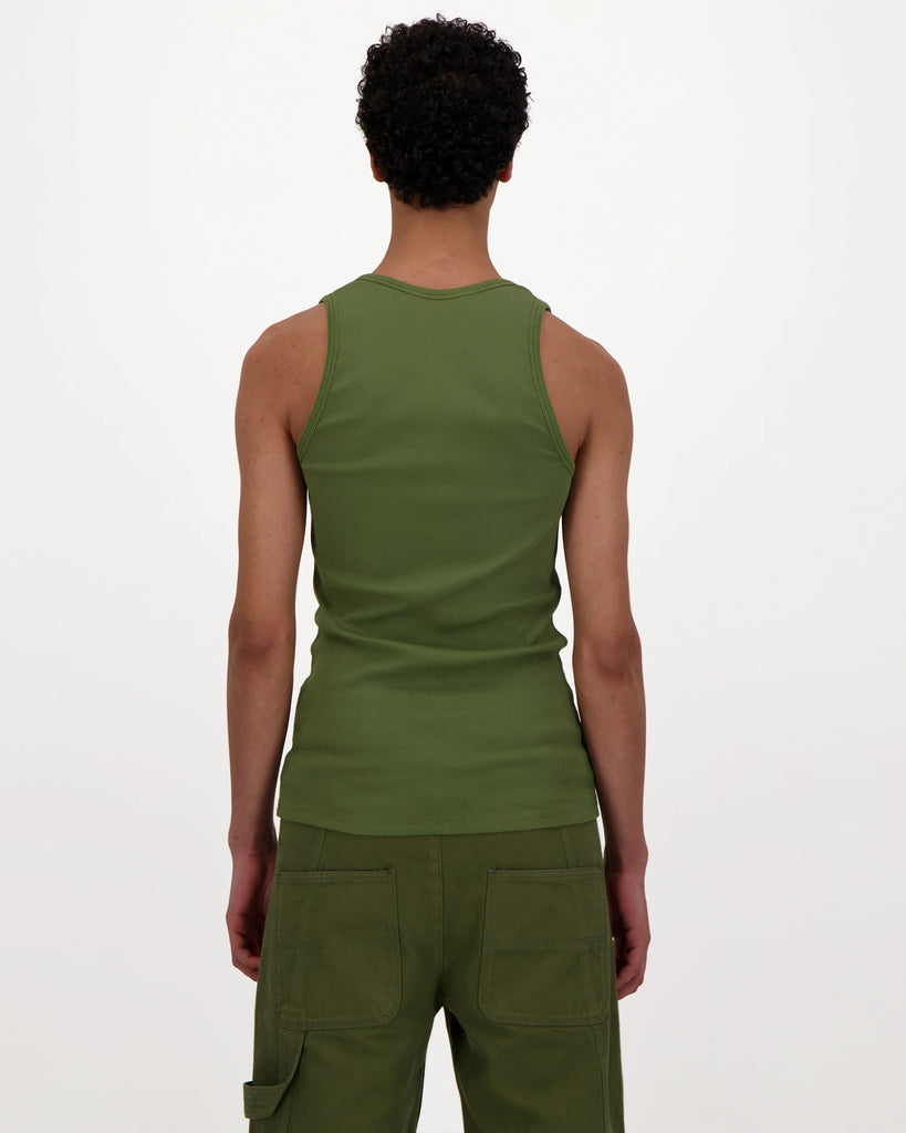 Caleb Paris Tank Top Embroidery Khaki