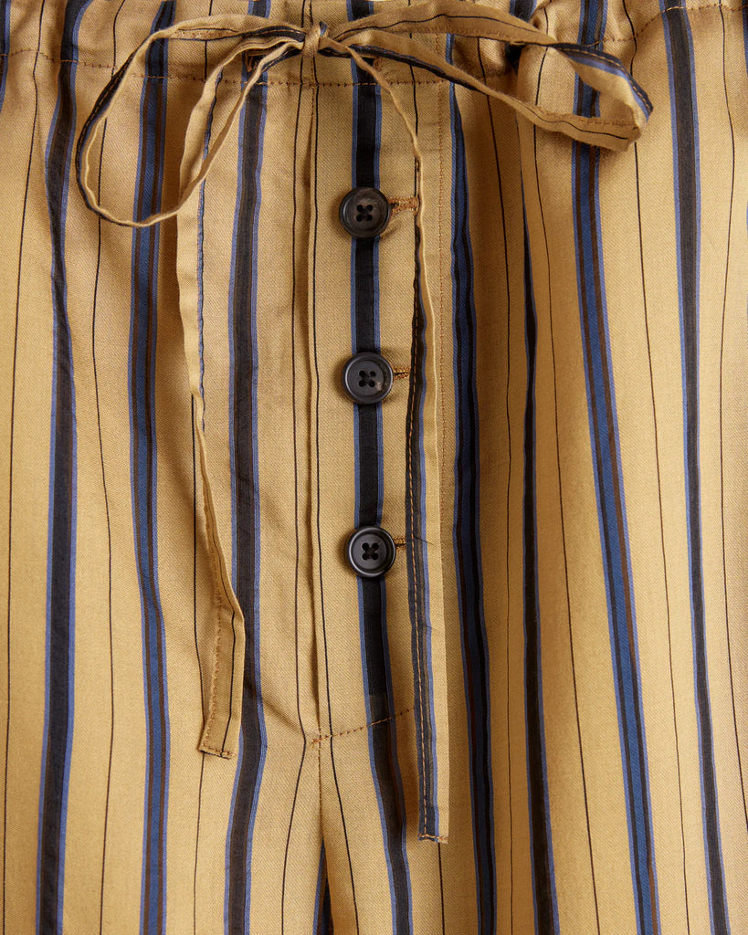 Bode Alumni Stripe Pajama Pants Yellow/Navy