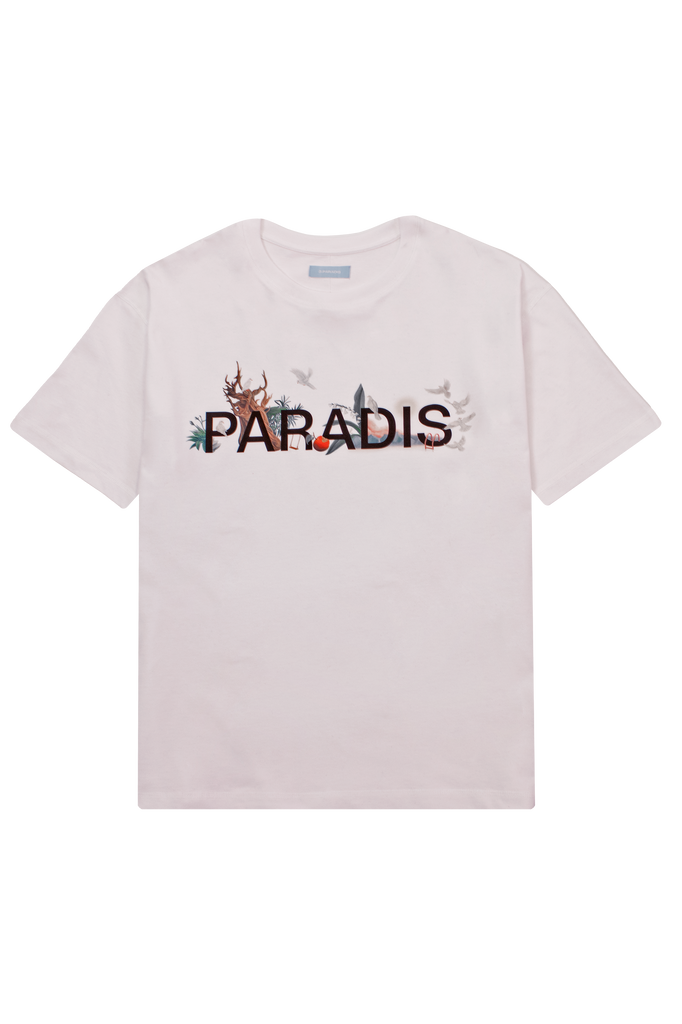 3.Paradis Logo Print Cotton T-Shirt White