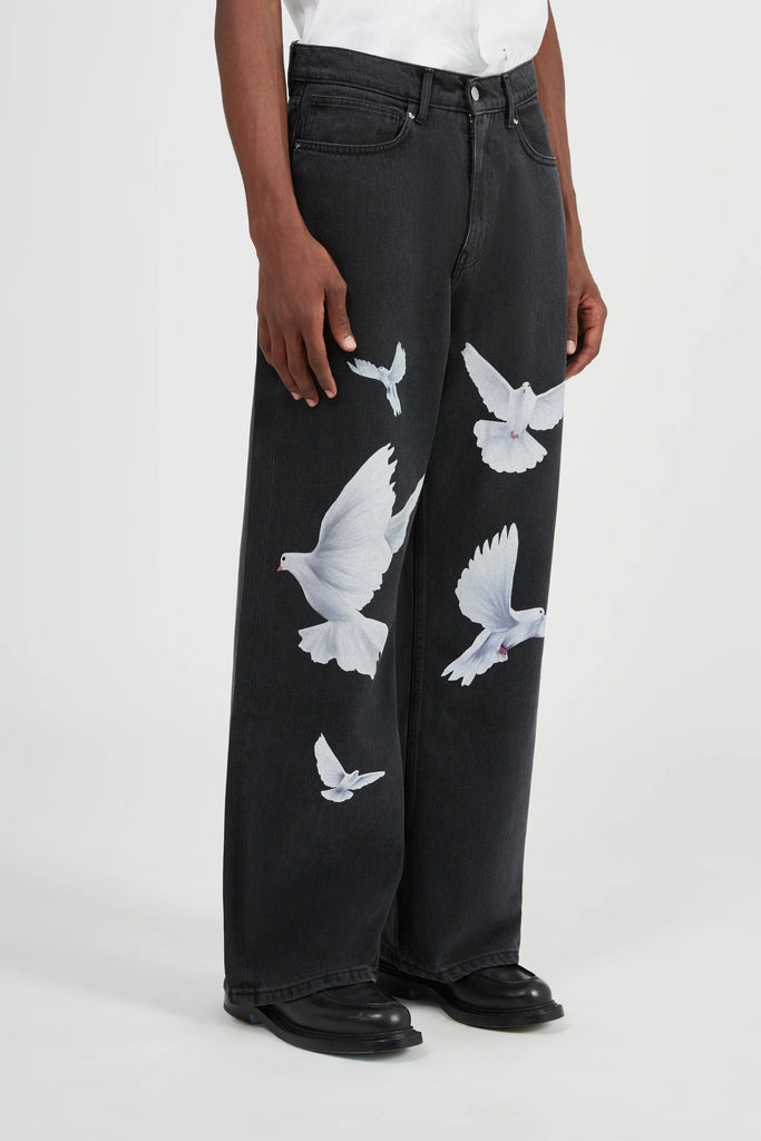 3.Paradis Doves Baggy Denim Jeans Black