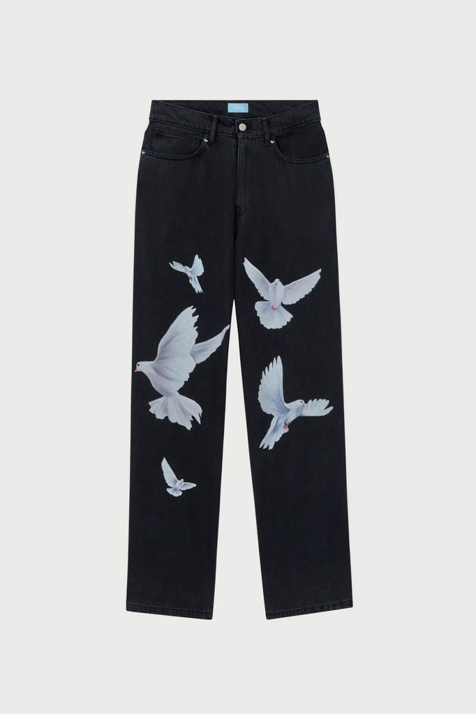 3.Paradis Doves Baggy Denim Jeans Black