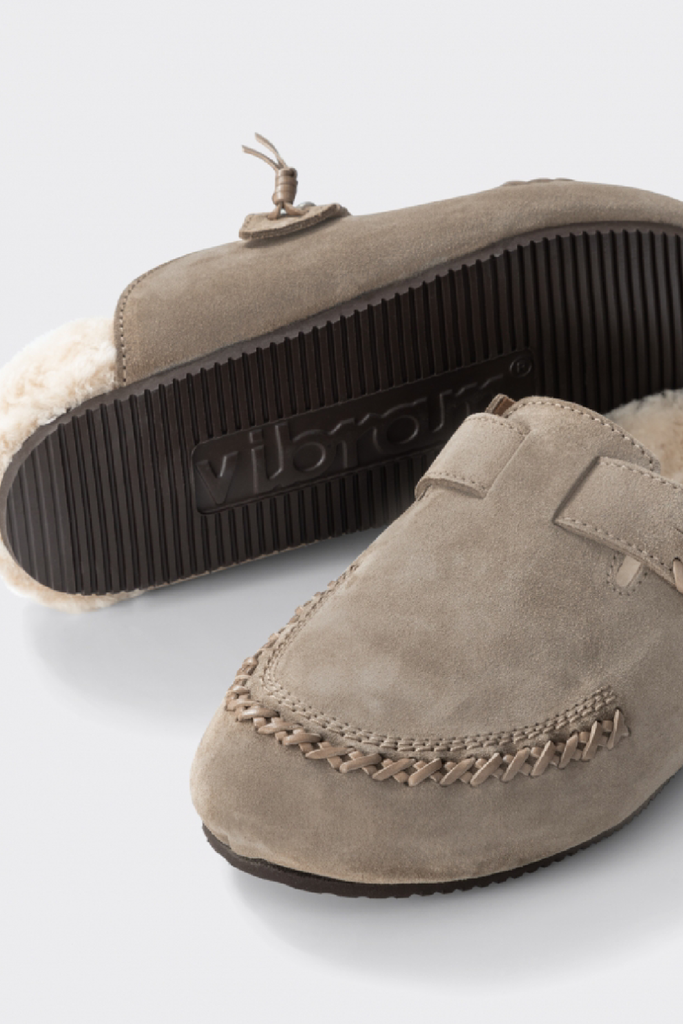 Buttero Glamping Sabot In Coco Suede