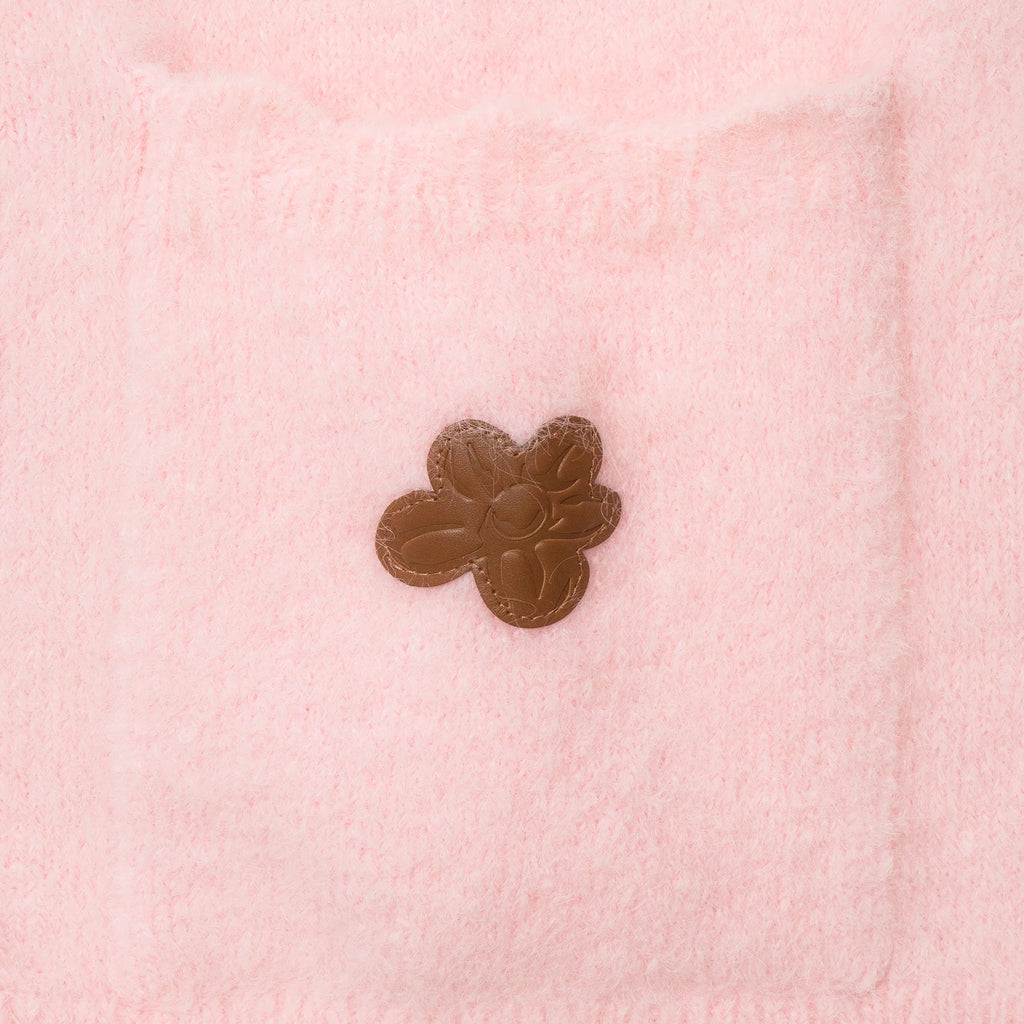 Golf le Fleur* Wavy Cardigan Pink