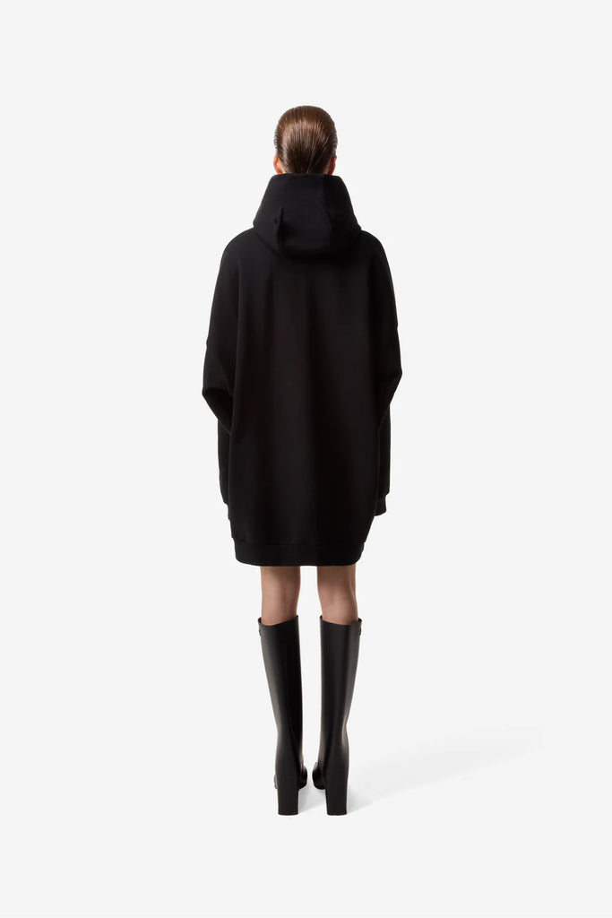 Coperni Horn Hooded Dress Black