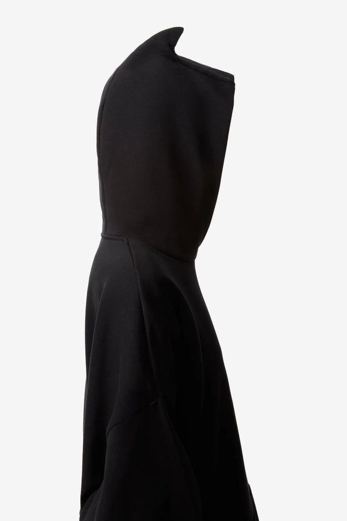 Coperni Horn Hooded Dress Black