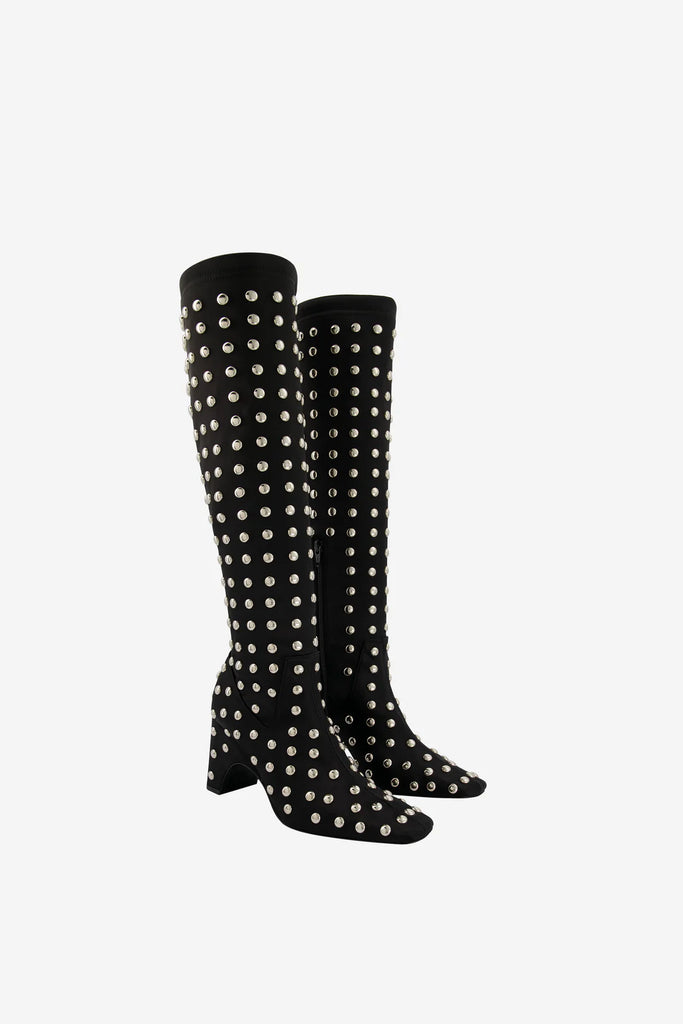 Coperni Studded Bridge Stretch Boots Black