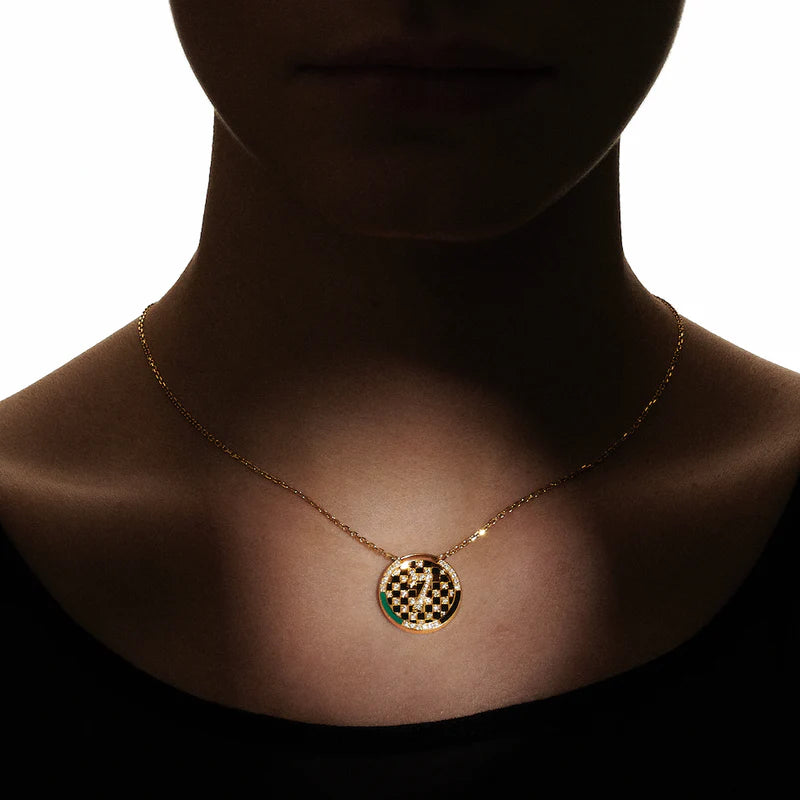 Mystery Joy Chess Medal Necklace