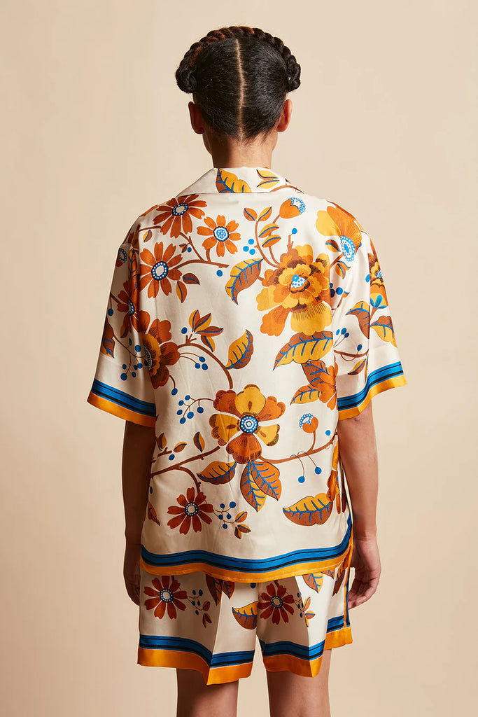 Paul & Joe Short Sleeve Shirt in Printed Silk Twill