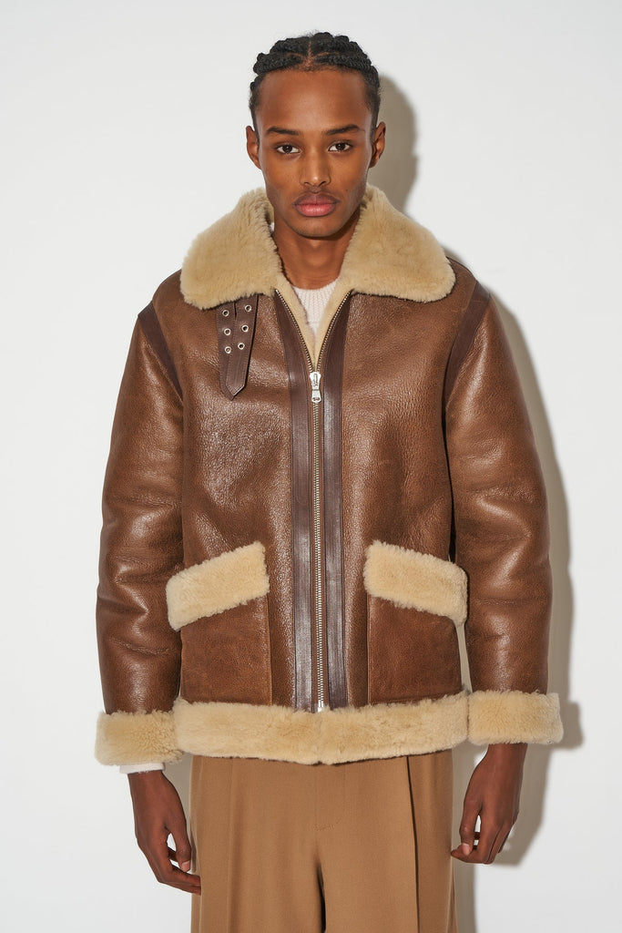 Paul & Joe Lumiere Lambskin Shearling Bomber