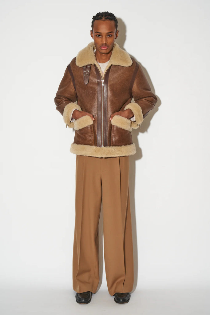 Paul & Joe Lumiere Lambskin Shearling Bomber