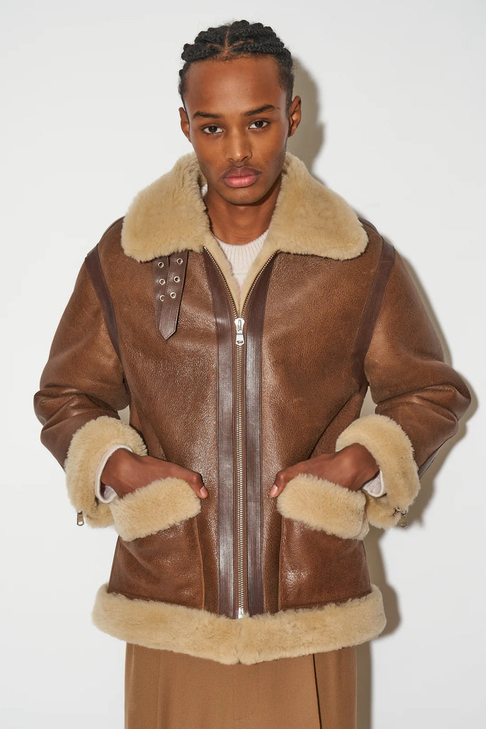 Paul & Joe Lumiere Lambskin Shearling Bomber