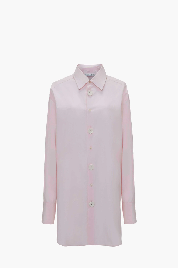 Jw Anderson Oversized Shirt With Ceramic Buttons Pink