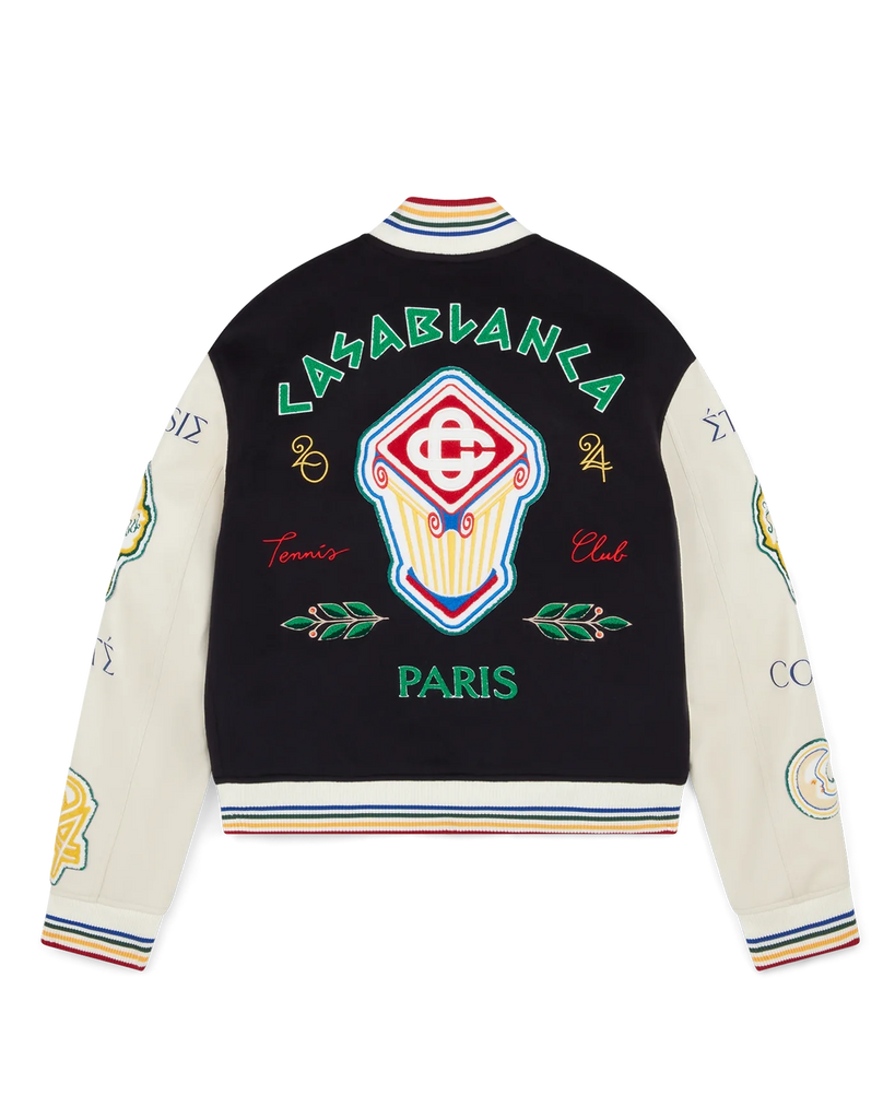 Casablanca Chenille Patchwork Bomber Jacket