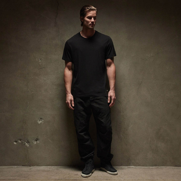 James Perse Short Sleeve Crew Neck Black