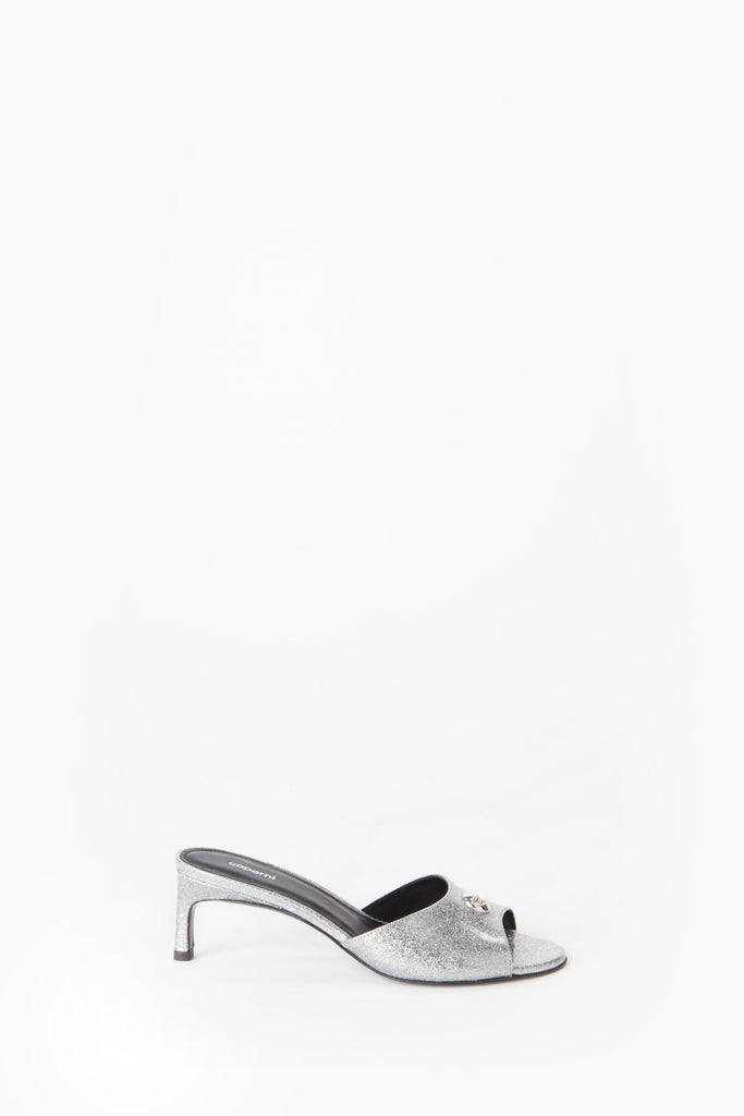 Coperni Glitter Low Logo Mule Silver