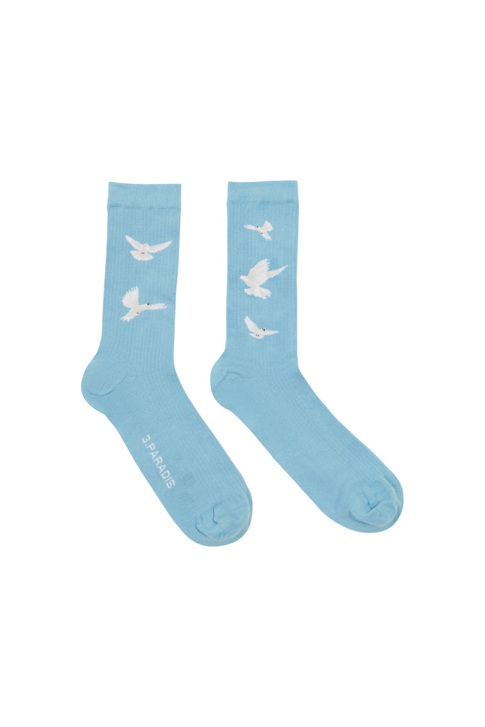 3.Paradis Freedom Doves Socks Blue