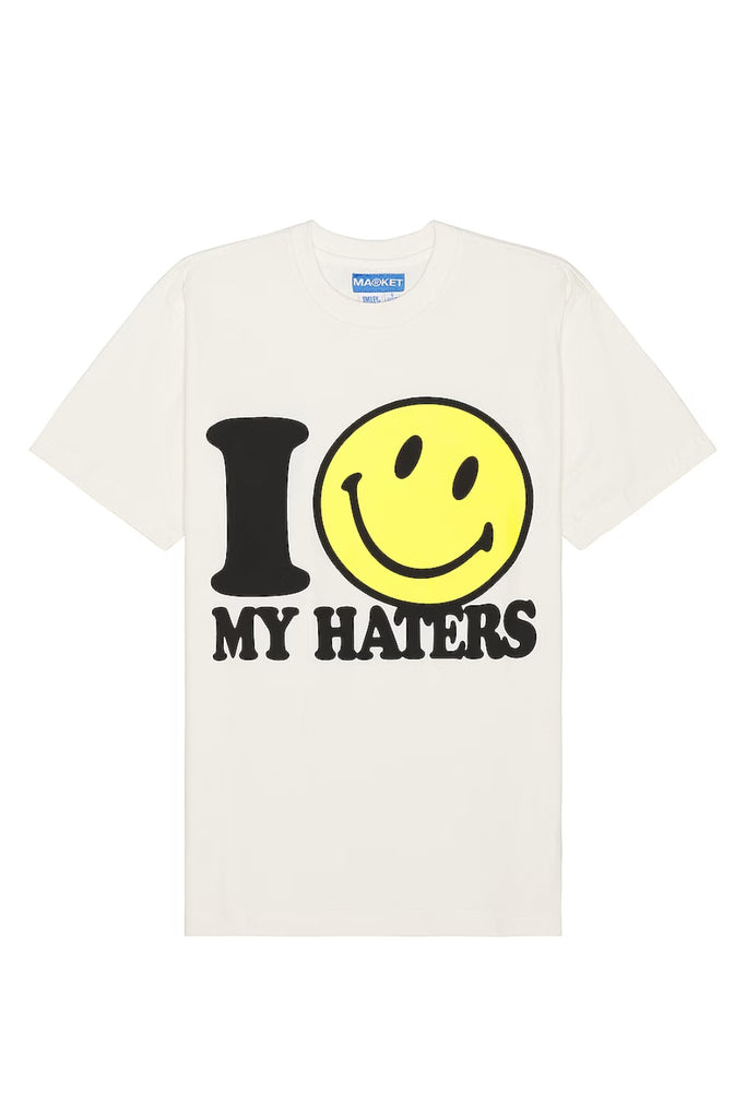 M@rket Smiley Haters T-Shirt White