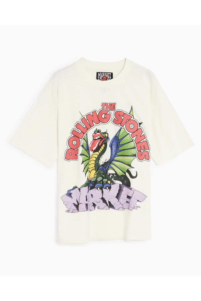 M@RKET Rolling Stones Dragon T-shirt White