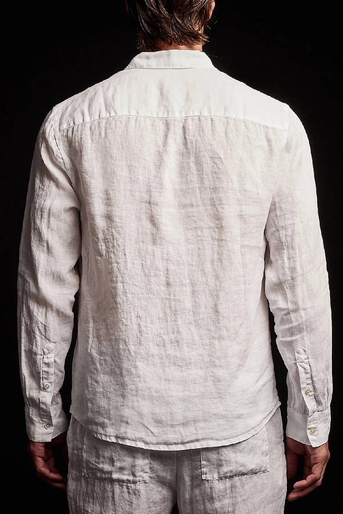 James Perse Classic Linen Shirt White
