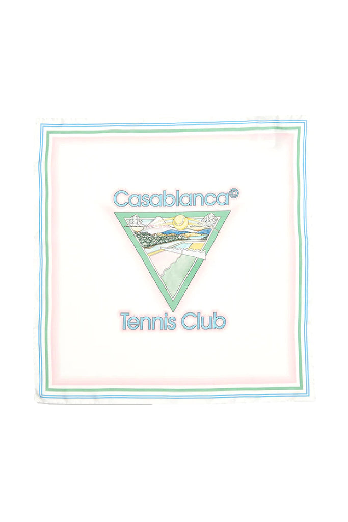 Casablanca Silk Scarf Tennis Club Icon