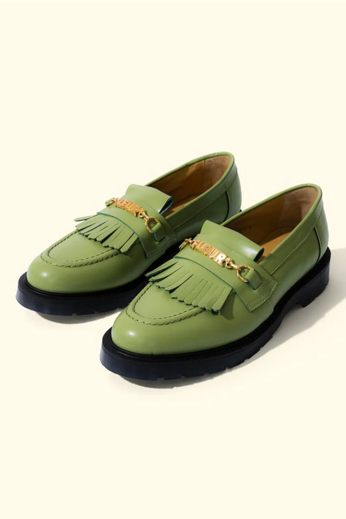 Le Fleur* X Solovair Chain Loafers Green