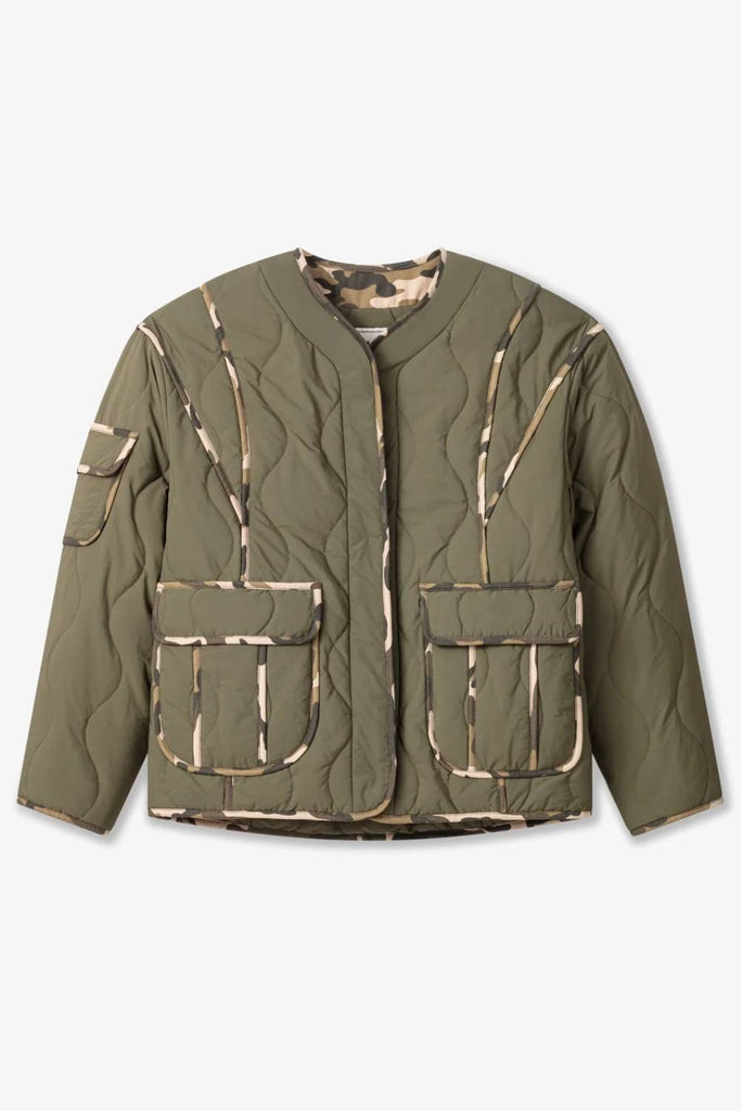 Caleb Paris Khaki Quilted Jacket