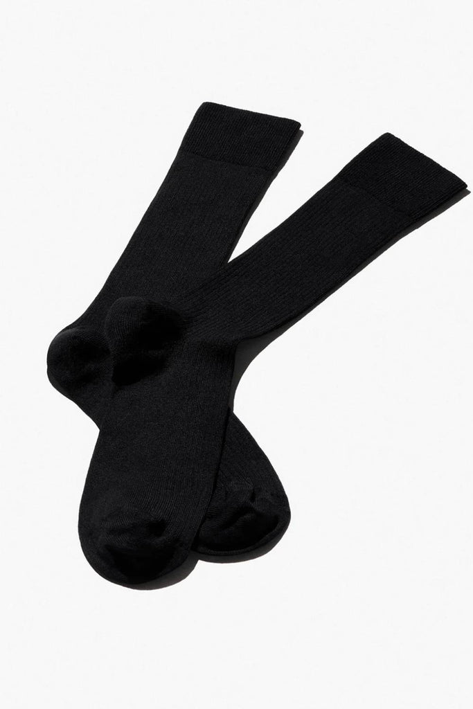 CDLP Mid Length Rib Socks Black